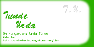 tunde urda business card
