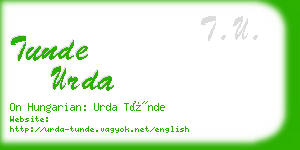 tunde urda business card